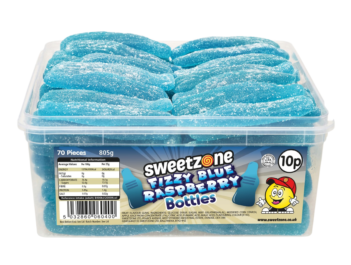 Giant Fizzy Blue Raspberry Bottles