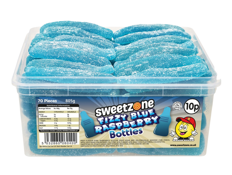 Giant Fizzy Blue Raspberry Bottles