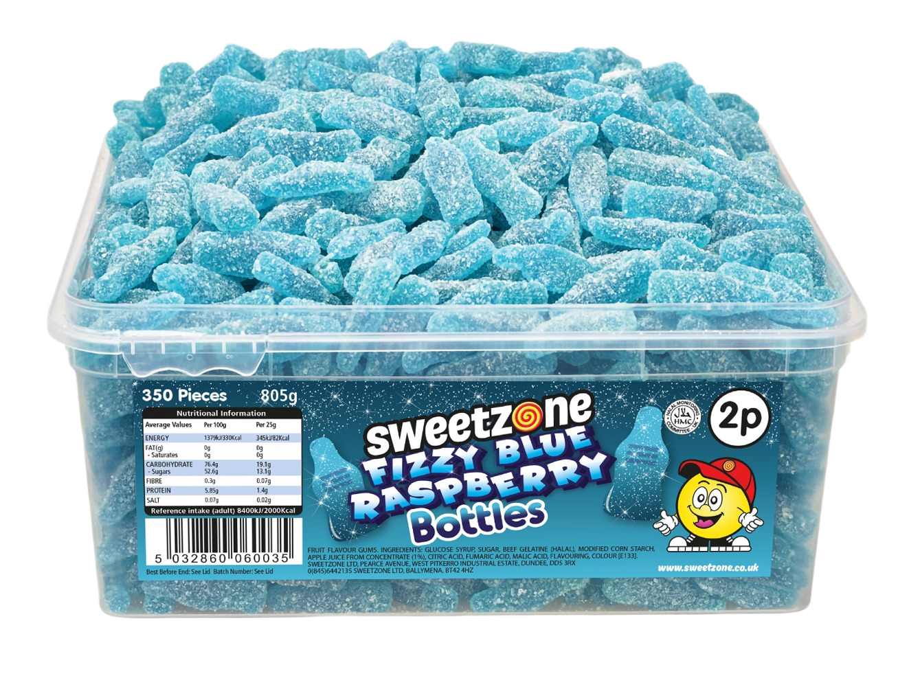 Fizzy Blue Raspberry Bottles