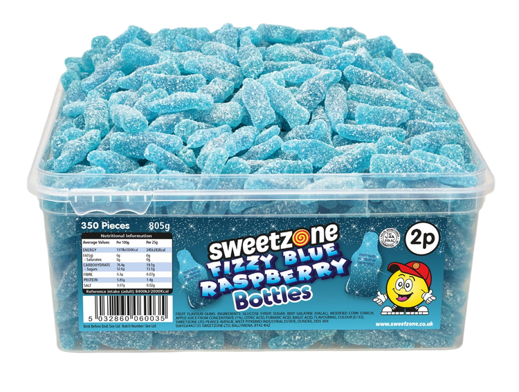 Fizzy Blue Raspberry Bottles