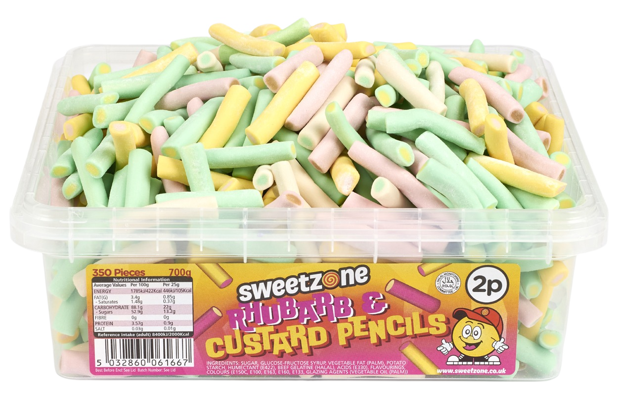 Mini Rhubarb & Custard Pencils