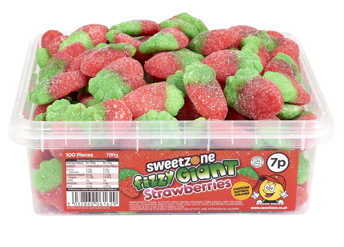 Giant Fizzy Strawberries