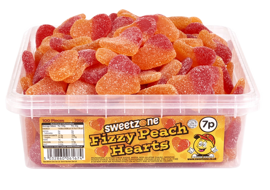 Fizzy Peach Hearts