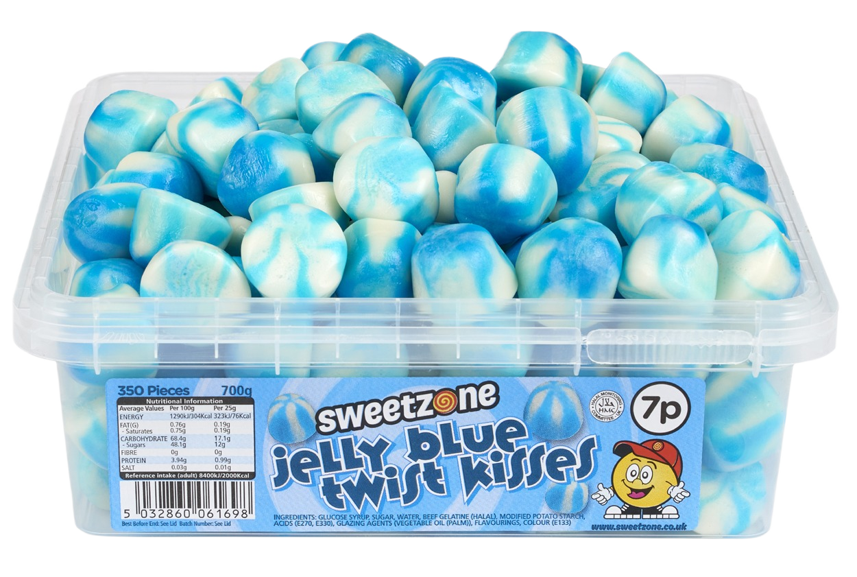 Jelly Blue Twist Kisses