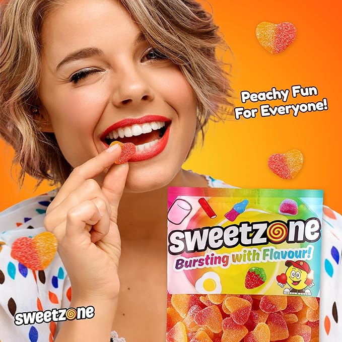 Fizzy Peach Hearts