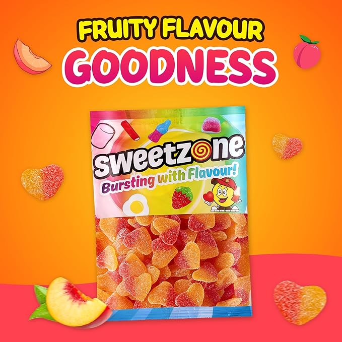 Fizzy Peach Hearts