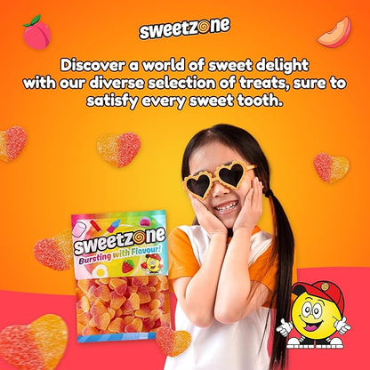 Fizzy Peach Hearts