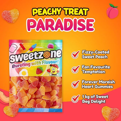 Fizzy Peach Hearts