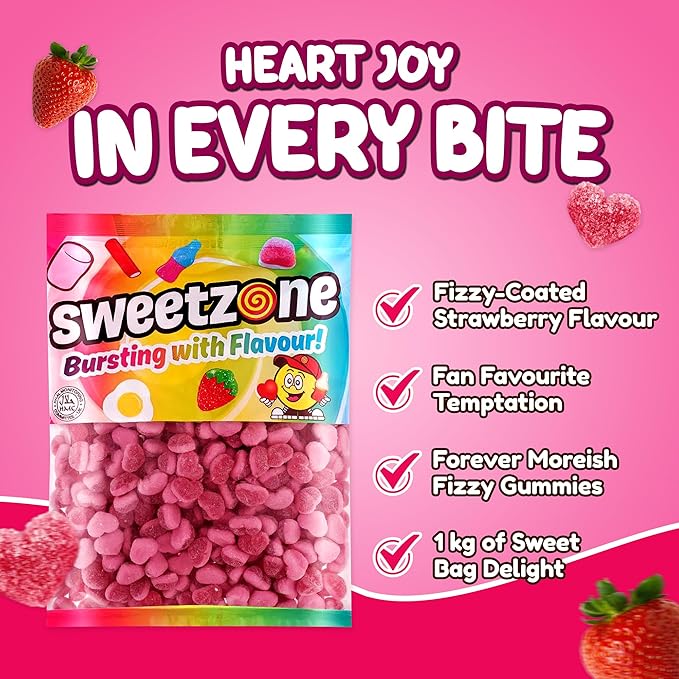Fizzy Strawberry Hearts