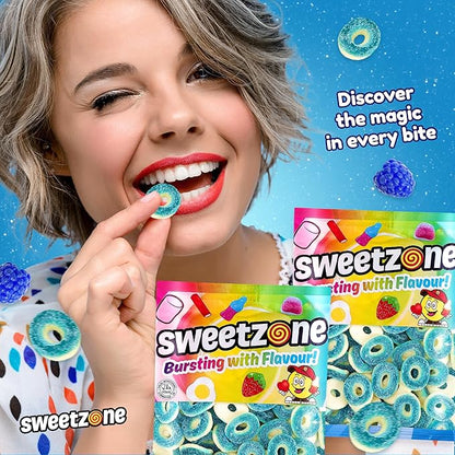 Sour Blue Raspberry Rings