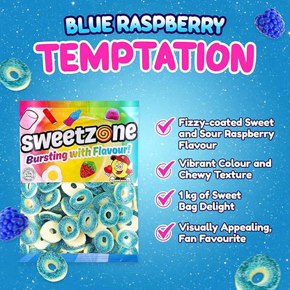 Sour Blue Raspberry Rings