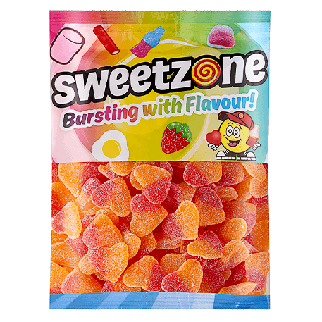 Fizzy Peach Hearts